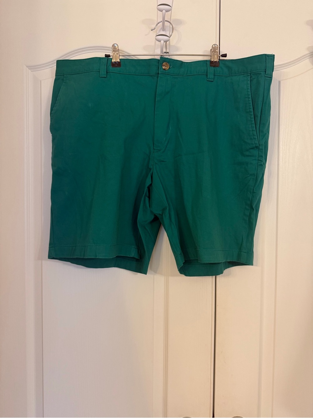 Club Room Teal Flat-Front Cotton Shorts